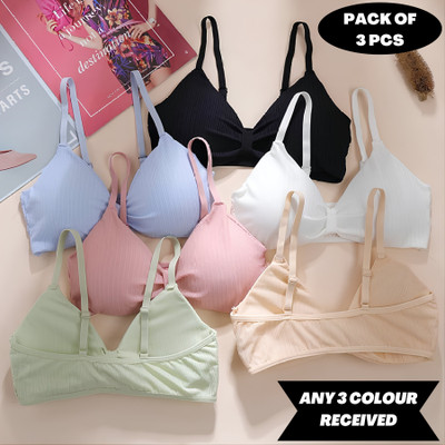 Texelllo Women Cami Bra Lightly Padded Bra(Multicolor)