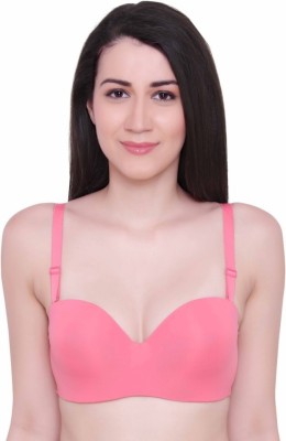 Sauri T-Shirts Pushup Bra Women Balconette Lightly Padded Bra(Pink)