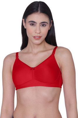 TWEENS Tweens Women's Minimizer Bra| Non-Padded Non Wired Comfortable Spacer Cup Bra Women Everyday Non Padded Bra(Red)
