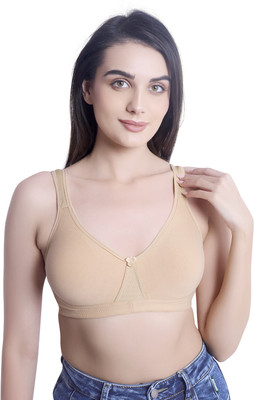 calibra PREMIUM,BACKSIDE ADJUSTABLE BELTS. BROAD SHOULDER STRAPS WITH SOFT PADDING Women Full Coverage Non Padded Bra(Brown)