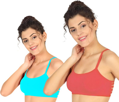 pikka Women Padded fully stretchable High Coverage Bra Women Full Coverage Lightly Padded Bra(Multicolor)