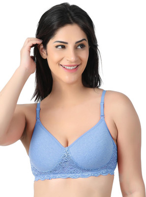 RAHA S.G Lingerie bra for women & girls Women T-Shirt Lightly Padded Bra(Blue)