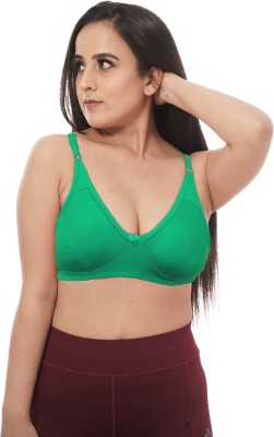 FDreaM Wirefree Super Combed Cotton Elastane Stretch Full Coverage Everyday Bra Women Full Coverage Non Padded Bra(Green)