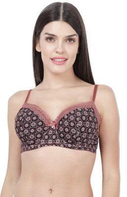 Susie Susie Black Moulded Floral Lace Bra Women Everyday Lightly Padded Bra(Pink, Black)