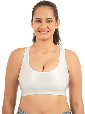 RAHA S.G Lingerie bra for women & girls Women Sports Non Padded Bra(White)