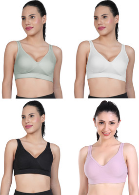 Shyam Sons FLAIR Curvv Women Sports Non Padded Bra(Green, White, Purple, Black)