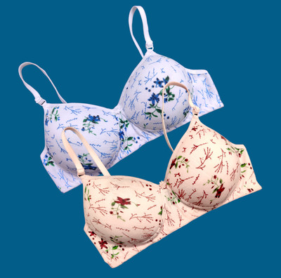 Piylu Women Full Coverage Lightly Padded Bra(Multicolor)
