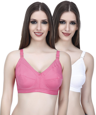 elina Full Coverage Bra for Women – Premium Quality with Unique Style and Comfort Women Full Coverage Non Padded Bra(Pink, White)