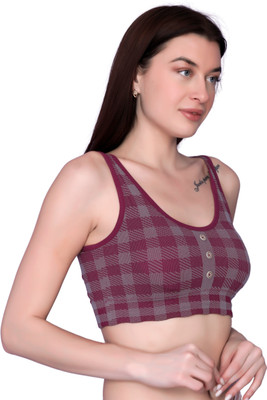 VIYES ENTERPRISE GBRA016 Women Full Coverage Lightly Padded Bra(Maroon)