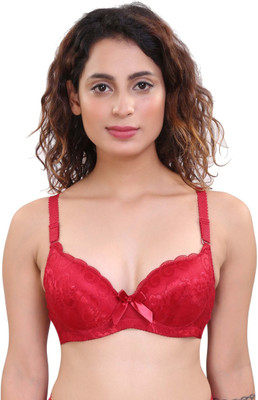ritu creation Women Push-up Lightly Padded Bra(Maroon)