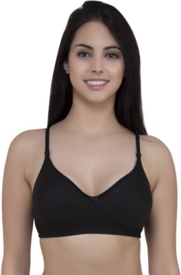 Apraa by Apraa A-3007-Black-A Women T-Shirt Lightly Padded Bra(Black)