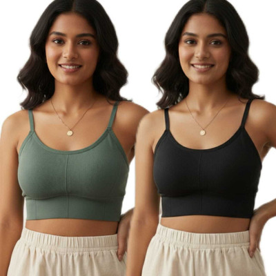 NUDORA 646 bra Women Sports Lightly Padded Bra(Black, Green)