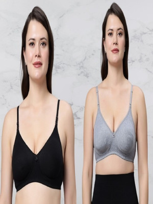 In Care LINGERIE NAVYA2 Women T-Shirt Non Padded Bra(Black, Grey)