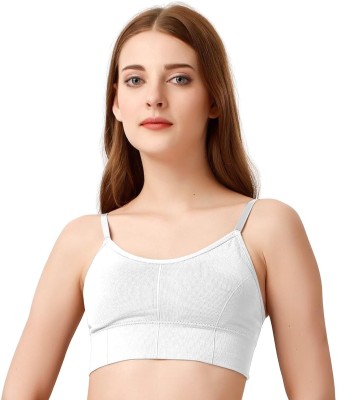 KDG TREADS Girls T-Shirt Lightly Padded Bra(White)