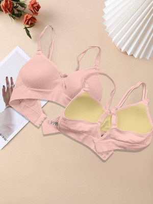 NAGARVEL CREATION C/309-PNK-P01-30 Women Push-up Lightly Padded Bra(Multicolor)