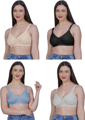 Shyam Sons FLAIR G603 Women Minimizer Non Padded Bra(Beige, Black, Blue, White)