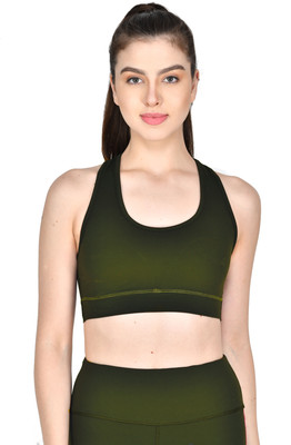 Actiwin Women Sports Lightly Padded Bra(Dark Green)