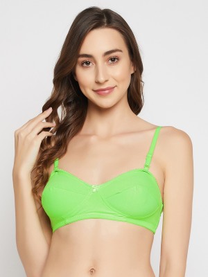 Clovia Non-Padded Non-Wired Full Cup Multiway Balconette Bra in Neon Green - Cotton Women Everyday Non Padded Bra(Green)