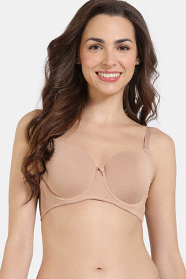 ZIVAME Pro Women T-Shirt Lightly Padded Bra(Beige)