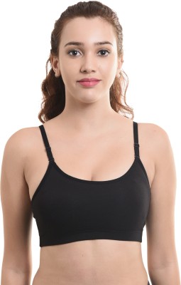 Glamyra Women Full Coverage Non Padded Bra(Black)