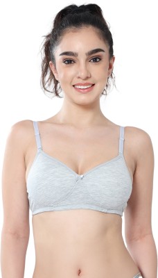 Envie Comfort Padded Bra with Adjustable Straps 160 GSM Women Everyday Lightly Padded Bra(Grey)