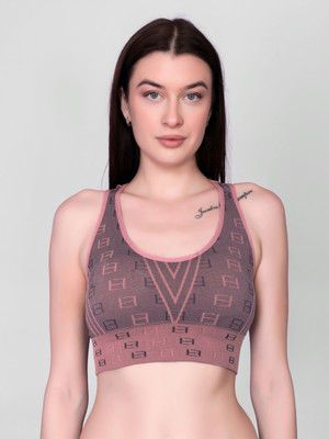 BEYONDIMAGINE Women Cami Bra Lightly Padded Bra(Pink)