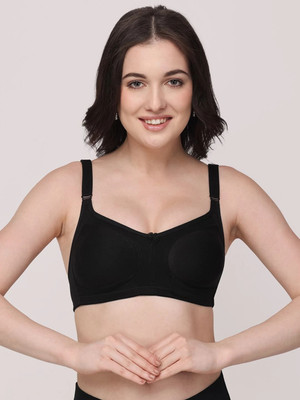 Floret Women Minimizer Bra Non Padded & Full Coverage Women Minimizer Non Padded Bra(Black)