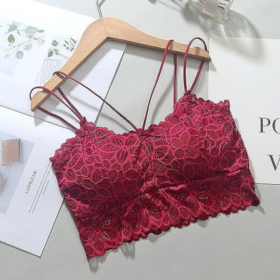 RADHIKASALESCO Women Bralette Lightly Padded Bra(Red)