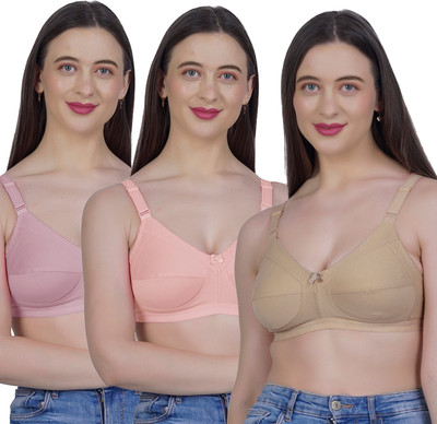 Shyam Sons FLAIR G603 Women Minimizer Non Padded Bra(Purple, Orange, Brown)