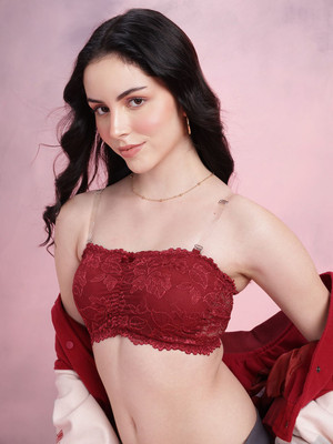Dressberry Women Bandeau/Tube Lightly Padded Bra(Red)
