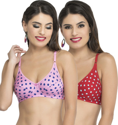 Docare Yummy Women Full Coverage Non Padded Bra(Pink, Red)