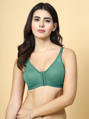 Docare DCFO280 Front Open Women T-Shirt Non Padded Bra(Green)