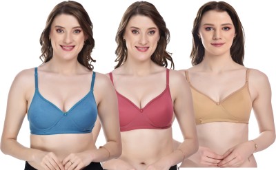 Orenzy Women Push-up Lightly Padded Bra(Orange, Green, Gold)