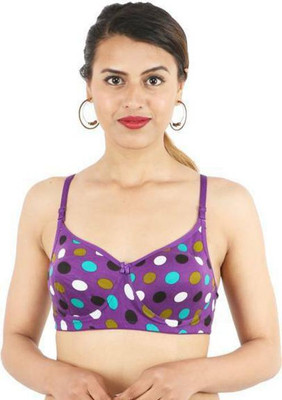Burghal Style Lizard Seamless Molded Women Bralette Lightly Padded Bra(Purple)