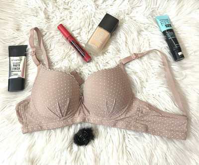 Essentialwear Polka Dot Sexy Push Up Bra Women Push-up Lightly Padded Bra(Beige)