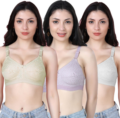 Shyam Sons FLAIR Dipali Women Minimizer Non Padded Bra(Yellow, Purple, White)