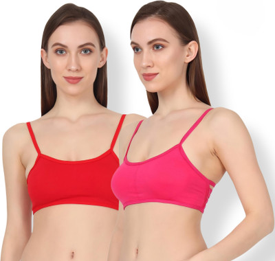 Maitri Pack of 2 Women's Lightly Padded 6 Strap Bralette Bra Women Everyday Lightly Padded Bra(Multicolor)