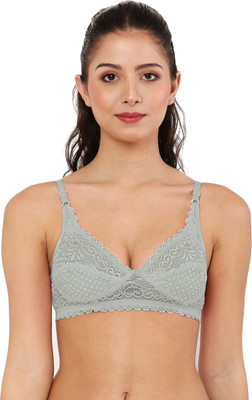Kiwara Decent net BRA Women Full Coverage Non Padded Bra(Silver)