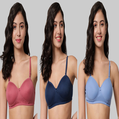IMSA MODA Women T-Shirt Lightly Padded Bra(Multicolor)