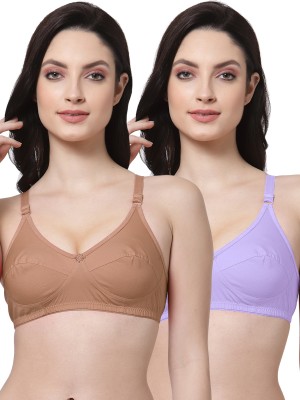 Shyam Sons FLAIR Forever Women Everyday Non Padded Bra(Brown, Purple)