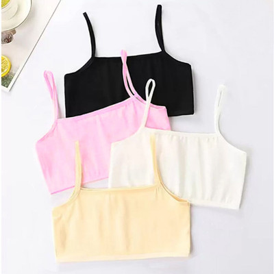 BRAAFEE PACK OF 4 girls cotton everyday sports Non padded bra Girls Training/Beginners Non Padded Bra(Multicolor)