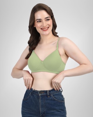 BODYSIZE Fashion Women Push-up Lightly Padded Bra(Light Green)