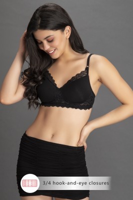 Clovia Women T-Shirt Lightly Padded Bra(Black)