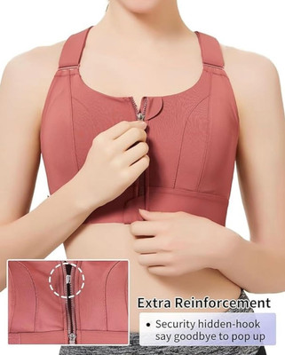 Kesar Lingeries Women Sports Lightly Padded Bra(Maroon)