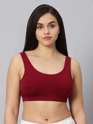 BlueNixie bra for Women , sport bra, non padded tshirt bra Women T-Shirt Non Padded Bra(Maroon)