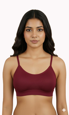 Feidusun Sport Bra Women Sports Lightly Padded Bra(Maroon)