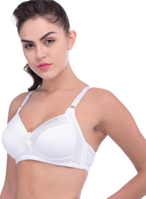 TOMKOT Seamless Full Covrage Side Bulge Covrage Women Minimizer Lightly Padded Bra(White)