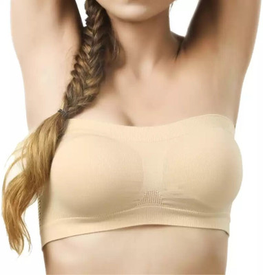 MGT CREATION Girls Training/Beginners Non Padded Bra(Beige)