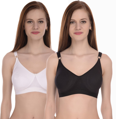 elina Comfort, style, and support in every bra, every day Women Minimizer Non Padded Bra(White, Black)