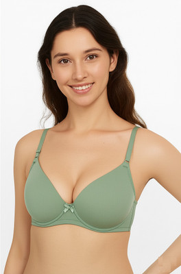 Rahul Trading Women's Pink Padded Underwired Bra – T-Shirt Bra with Adjustable Straps Women Push-up Lightly Padded Bra(Pink)